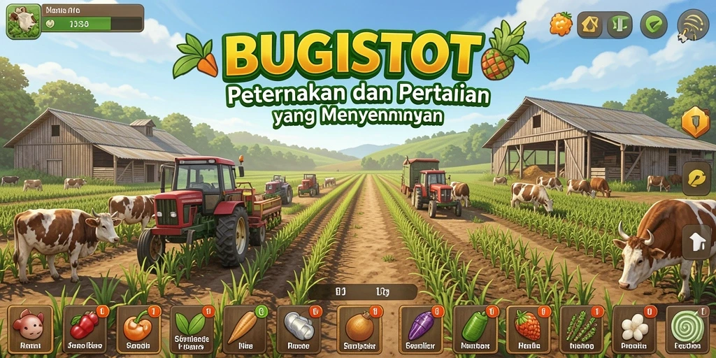 Tampilan gameplay seru dalam bertani dan beternak di BUGISTOTO.