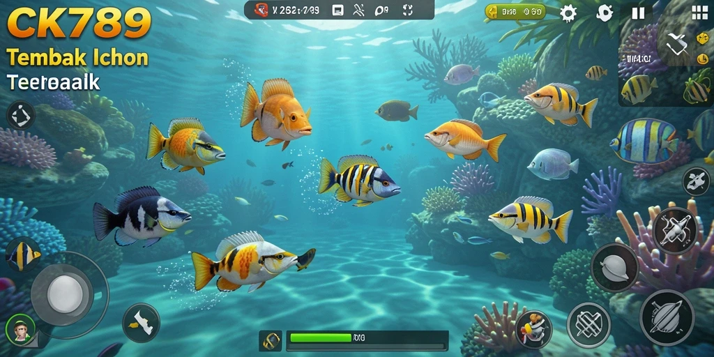Gameplay menarik CK789 dengan aksi menembak ikan yang seru.