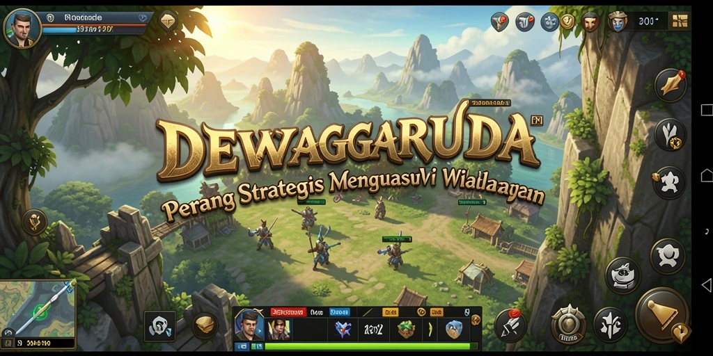 Tampilan gameplay DEWAGARUDA yang mendebarkan dalam strategi pertempuran.