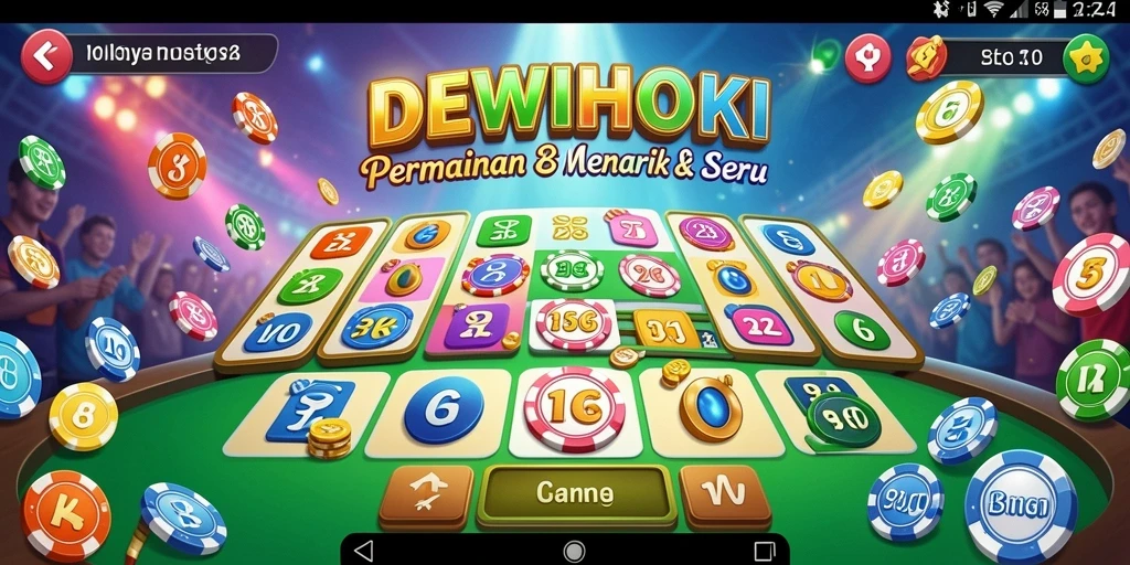 Tampilan gameplay seru DEWIHOKI dalam permainan Bingo.