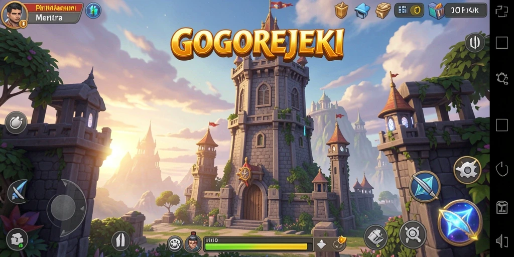 Screenshot menunjukkan aksi menegangkan dalam permainan Tower Defense.