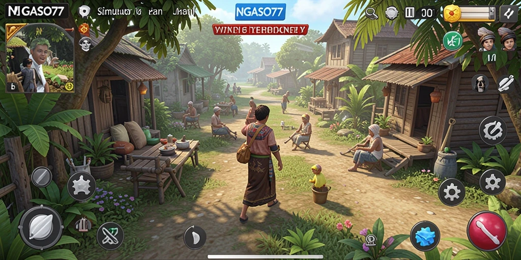 Gameplay NGASO77 menampilkan simulasi kehidupan yang sangat interaktif.