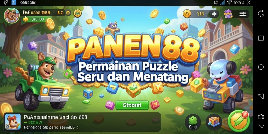 Screenshot gameplay PANEN88 menampilkan teka-teki yang seru.