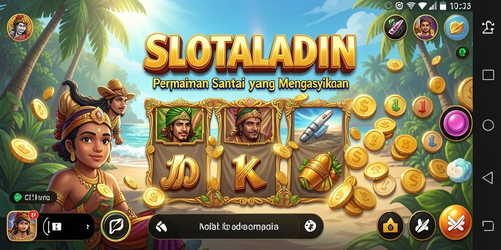 Tampilan memukau dari gameplay menarik SLOTALADIN.