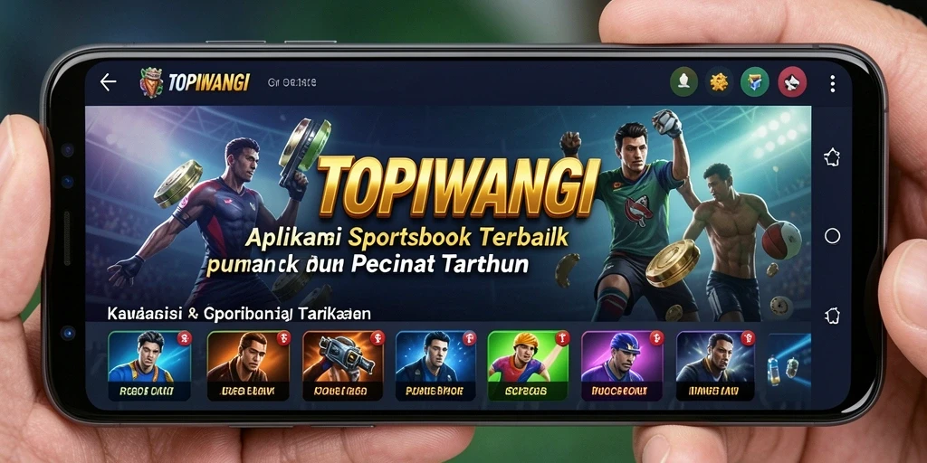 Screenshot utama TOPIWANGI menampilkan interaksi taruhan olahraga yang seru.